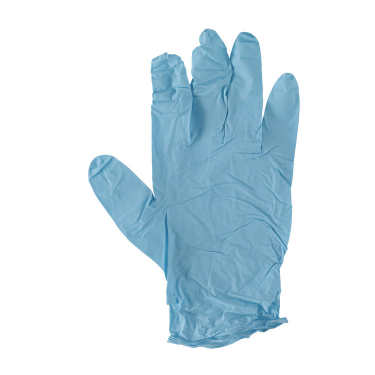 Disposable Examination Nitrile Gloves, Powder-Free, Small, 5 mil Thick, 9.5" Long, Blue, 100/Box