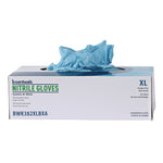 Disposable Examination Nitrile Gloves, Powder-Free, X-Large, 5 mil Thick, 9.5" Long, Blue, 100/Box