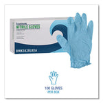 Disposable Examination Nitrile Gloves, Powder-Free, X-Large, 5 mil Thick, 9.5" Long, Blue, 100/Box, 10 Boxes/Carton