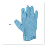 Disposable Examination Nitrile Gloves, Powder-Free, Large, 5 mil Thick, 9.5" Long, Blue, 100/Box, 10 Boxes/Carton