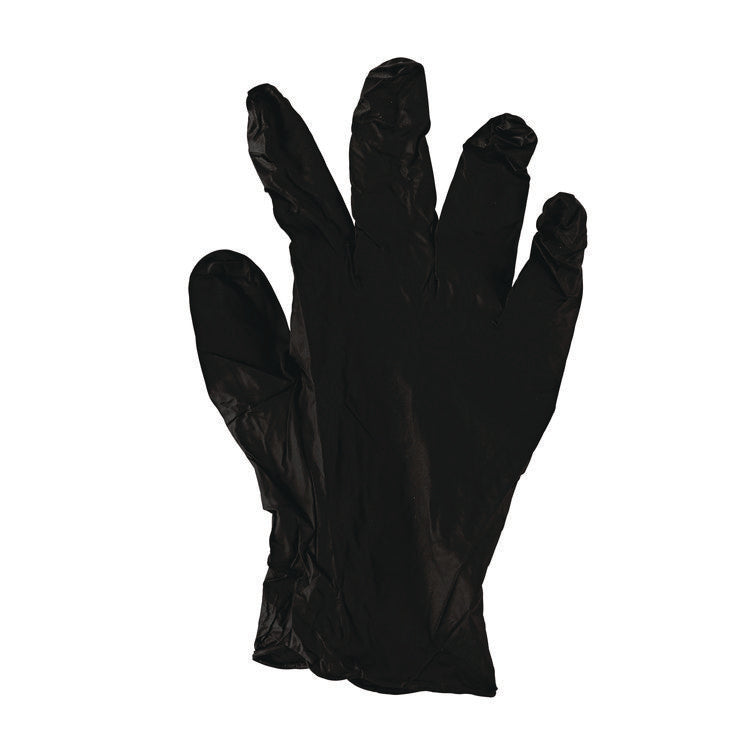 396 Series Disposable General-Purpose Nitrile Gloves, Powder-Free, Medium, 4.4 mil Thick, 9.5" Long, Black, 100/Box
