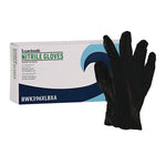 396 Series Disposable General-Purpose Nitrile Gloves, Powder-Free, X-Large, 4.4 mil Thick, 9.5" Long, Black, 100/Box