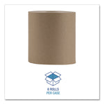 Hardwound Paper Towels, Nonperforated, 1-Ply, 8" x 800 ft, Natural, 6 Rolls/Carton