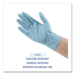 Disposable Examination Nitrile Gloves, Powder-Free, Large, 5 mil Thick, 9.5" Long, Blue, 100/Box, 10 Boxes/Carton