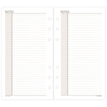 Lined Notes Pages for Planners/Organizers, 6.75 x 3.75, White Sheets, Undated, 30 Sheets