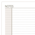 Lined Notes Pages for Planners/Organizers, 6.75 x 3.75, White Sheets, Undated, 30 Sheets