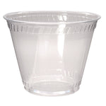 Kal-Clear PET Cold Drink Cups, Old Fashioned Glass, 9 oz, Plastic, Clear, 50/Sleeve, 20 Sleeves/Carton