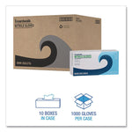 Disposable Examination Nitrile Gloves, Powder-Free, Large, 5 mil Thick, 9.5" Long, Blue, 100/Box, 10 Boxes/Carton