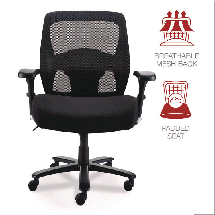 Alera Faseny Series Big and Tall Manager Chair, Supports Up to 400 lbs, 17.48" to 21.73" Seat Height, Black Seat/Back/Base