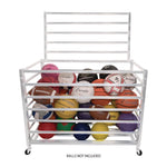 Economy Locking Ball Carrier, Metal, 264 lb Capacity, 23" x 45" x 32", White