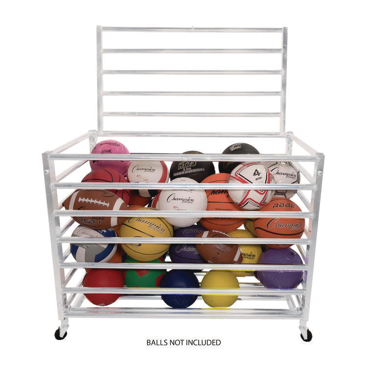 Economy Locking Ball Carrier, Metal, 264 lb Capacity, 23" x 45" x 32", White