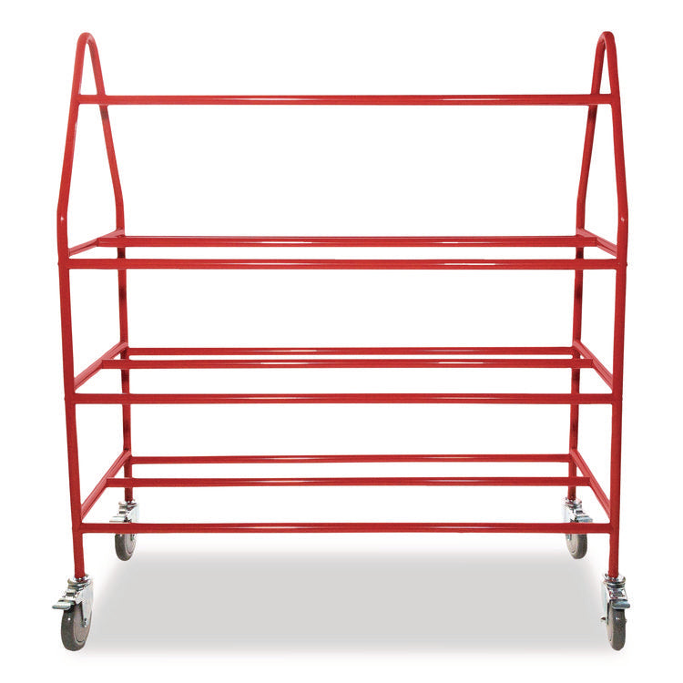 Deluxe Pro Ball Cart, Metal, 176 lb Capacity, 18.5 x 51 x 54, Red