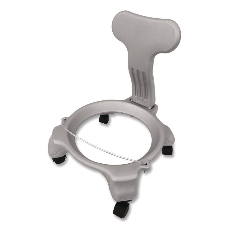 Kid's Ball Chair, Supports Up to 264 lb, 12.5" Seat Height, Blue Seat, Silver Base