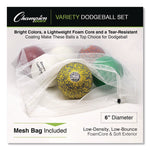 Rhino Skin Luminous, Spider and ThermoGrip Dodgeball Set, 6.3" Diameter, Assorted Colors, 6/Set