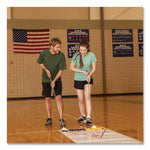 Blacktop Shuffleboard Set, (2) Two-Piece 51" Cues/(8) Discs/Sidewalk Chalk