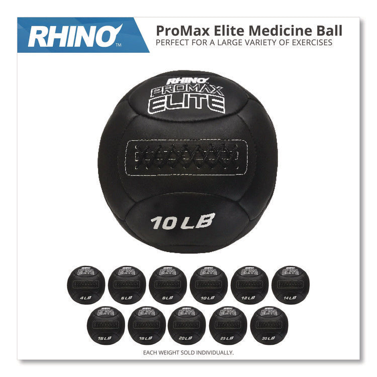 Rhino Promax Elite Medicine Ball, 16 lb, Black