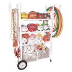 High Impact All-Terrain Heavy-Duty Cart, Plastic, 176 lb Capacity, 19 x 53 x 58, White