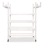 Equipment Cart, Plastic, 176 lb Capacity, 19 x 61 x 62, White