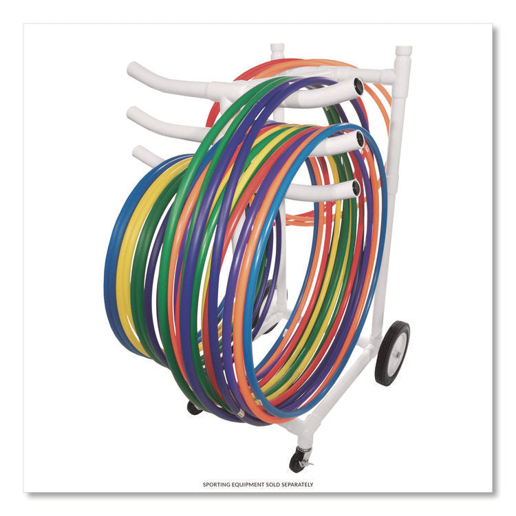 Hoop Storage Rack, Plastic, 176 lb Capacity, 26 x 22 x 49, White