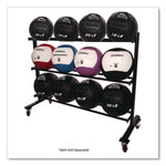 RPX Medicine Ball Rack, Metal, 220 lb Capacity, 18.5 x 62 x 45, Black