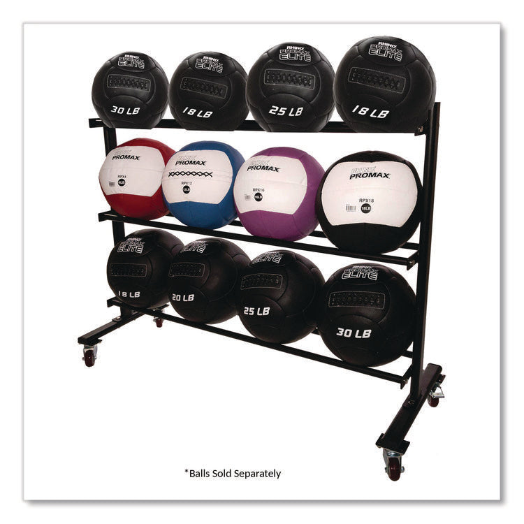 RPX Medicine Ball Rack, Metal, 220 lb Capacity, 18.5 x 62 x 45, Black