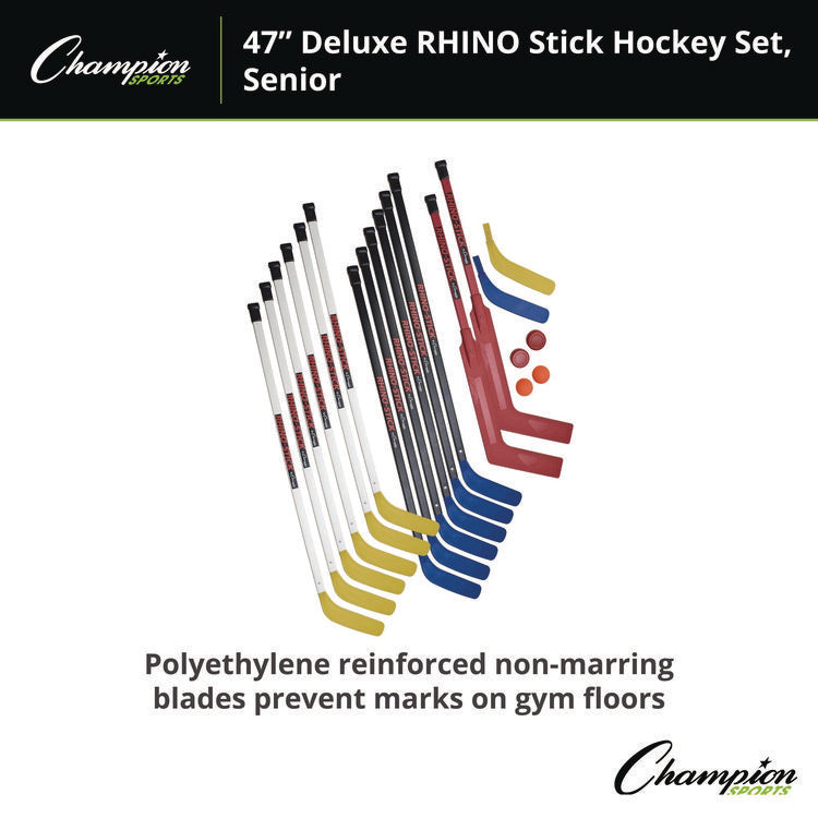 Indoor ABS Floor Hockey Set, 2 Pucks, 14 Sticks