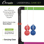 Ladder Ball Game Set, (2) 22" x 37.5" Ladders/(6) Bolas/Carry Bag