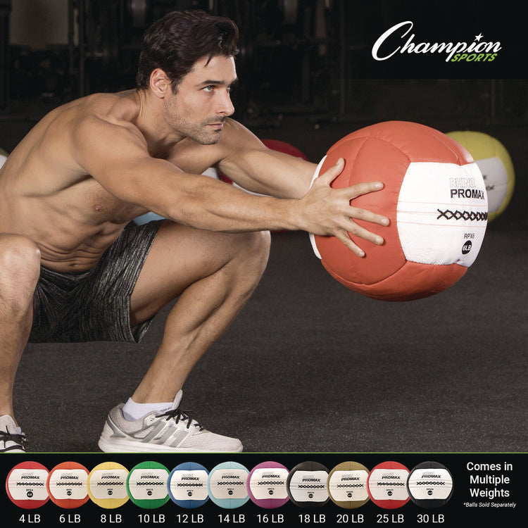 Rhino Promax Medicine Ball, 4 lb, Red