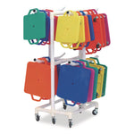 ABS Scooter Storage Cart, Plastic, 176 lb Capacity, 21 x 27 x 54, White