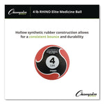 Rhino Elite Medicine Ball, 4 lb, Red