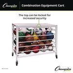 Economy Locking Ball Carrier, Metal, 264 lb Capacity, 23" x 45" x 32", White