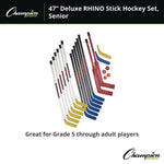 Indoor ABS Floor Hockey Set, 2 Pucks, 14 Sticks