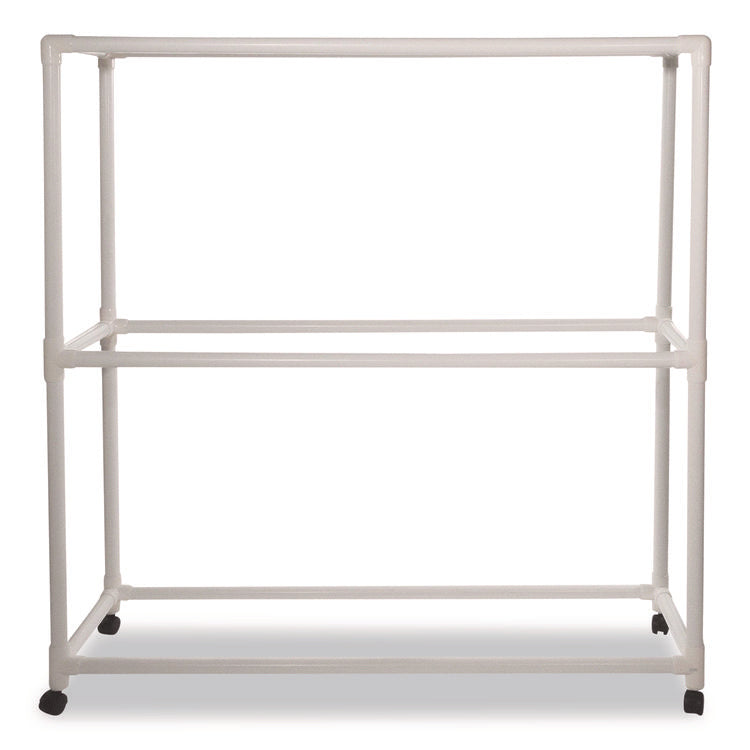 9 Ball ABS Storage Cart, Plastic, 132 lb Capacity, 19 x 62 x 67, White