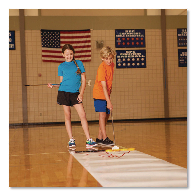 Blacktop Shuffleboard Set, (2) Two-Piece 51" Cues/(8) Discs/Sidewalk Chalk