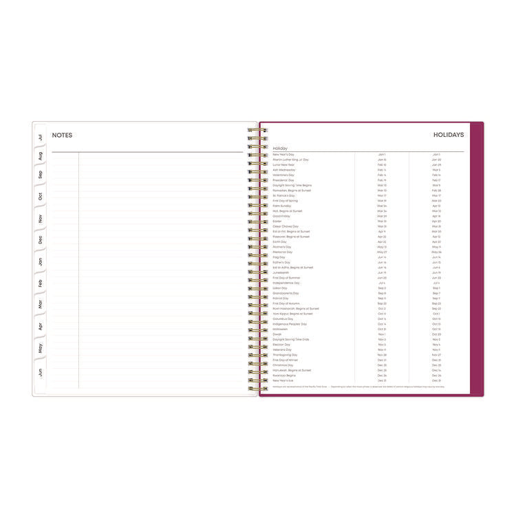 Mahalo Academic Year Create-Your-Own Cover Weekly/Monthly Planner, Floral Artwork, 11 x 8.5, 12-Month (July-June): 2025-2026