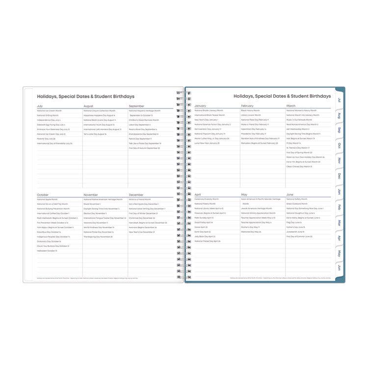 Teacher Dots CYO Cover Weekly/Monthly Lesson Planner, 2025 to 2026, Nine Classes, Multicolor Cover, (70) 11 x 8.5 Pages