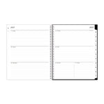 Analeis Create-Your-Own Cover Weekly/Monthly Planner, Floral, 11 x 8.5, White/Black/Coral, 12-Month (July to June): 2025-2026