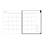 Analeis Create-Your-Own Cover Weekly/Monthly Planner, Floral, 11 x 8.5, White/Black/Coral, 12-Month (July to June): 2025-2026