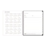 Analeis Create-Your-Own Cover Weekly/Monthly Planner, Floral, 11 x 8.5, White/Black/Coral, 12-Month (July to June): 2025-2026
