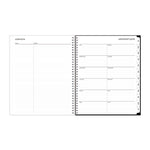 Analeis Create-Your-Own Cover Weekly/Monthly Planner, Floral, 11 x 8.5, White/Black/Coral, 12-Month (July to June): 2025-2026