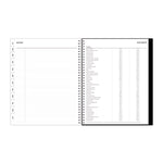 Analeis Create-Your-Own Cover Weekly/Monthly Planner, Floral, 11 x 8.5, White/Black/Coral, 12-Month (July to June): 2025-2026