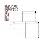 Analeis Create-Your-Own Cover Weekly/Monthly Planner, Floral, 11 x 8.5, White/Black/Coral, 12-Month (July to June): 2025-2026