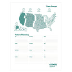 100% Recycled MonoBright Monthly/Weekly Planner, 11 x 8.5, Green/Gold Cover, 12-Month (July to June): 2025 to 2026