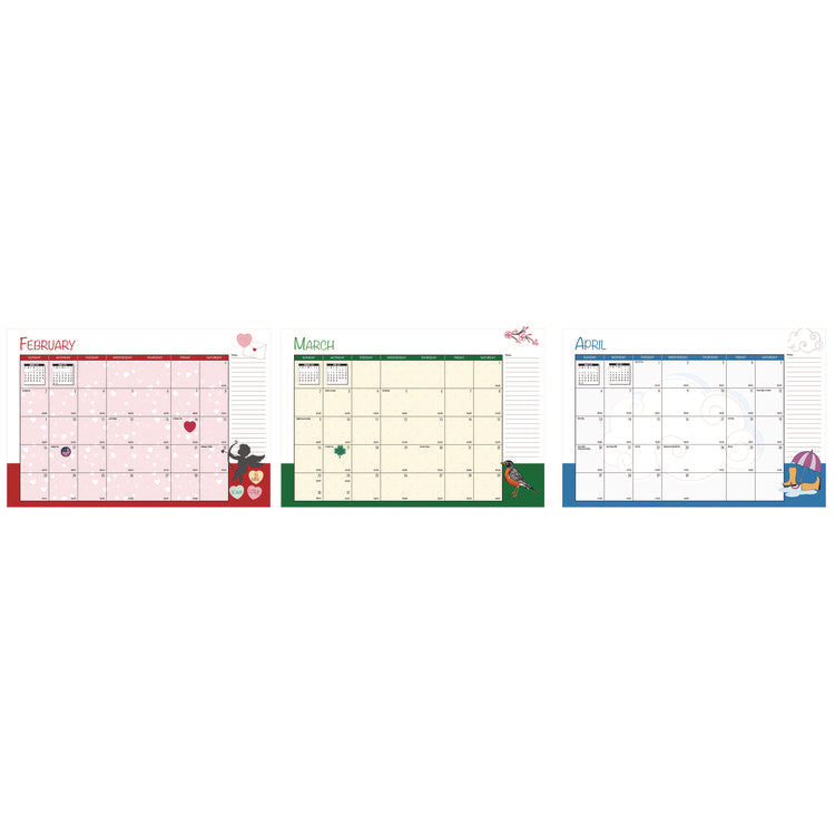 Seasonal Monthly Planner, Illustrated Seasons Artwork, 10 x 7, Light Blue Cover, 12-Month (Jan to Dec): 2025