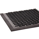 Crown-Tred Indoor/Outdoor Scraper Mat, Rubber, 35.5 x 59.5, Black