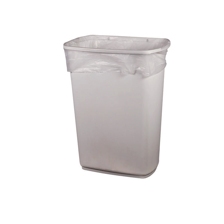 Linear Low-Density Can Liners, 16 gal, 0.5 mil, 24" x 32", Clear, 500/Carton
