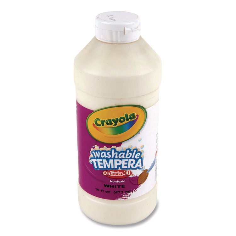 Artista Ii Washable Tempera Paint, White, 16 Oz Bottle