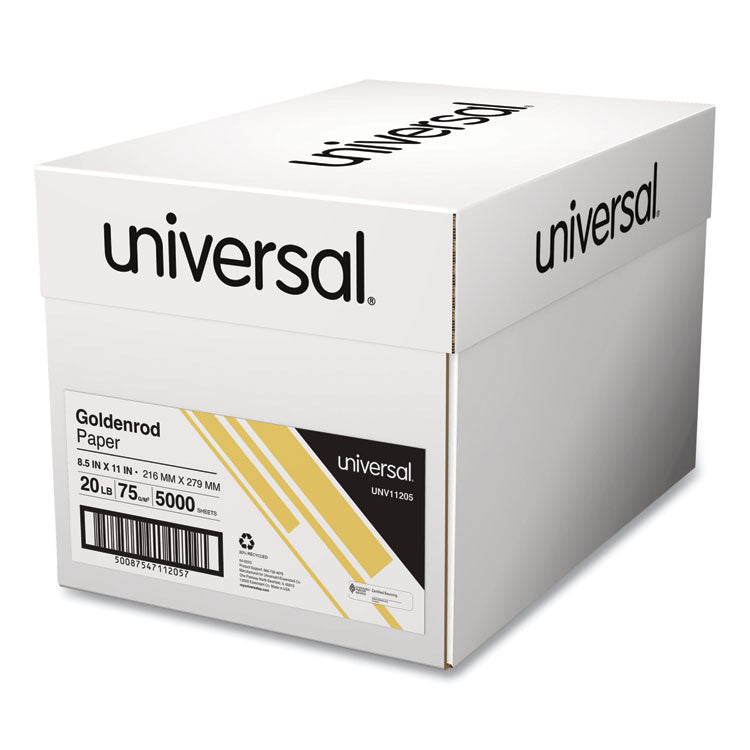 Deluxe Colored Paper, 20 lb Bond Weight, 8.5 x 11, Goldenrod, 500 Sheets/Ream, 10 Reams/Carton