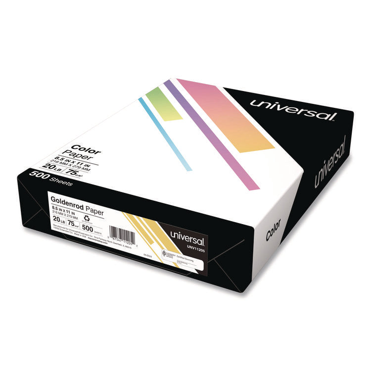 Deluxe Colored Paper, 20 lb Bond Weight, 8.5 x 11, Goldenrod, 500/Ream