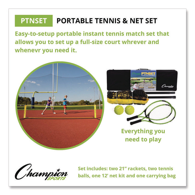 Tennis Net Set with 2 Rackets and 2 Tennis Balls